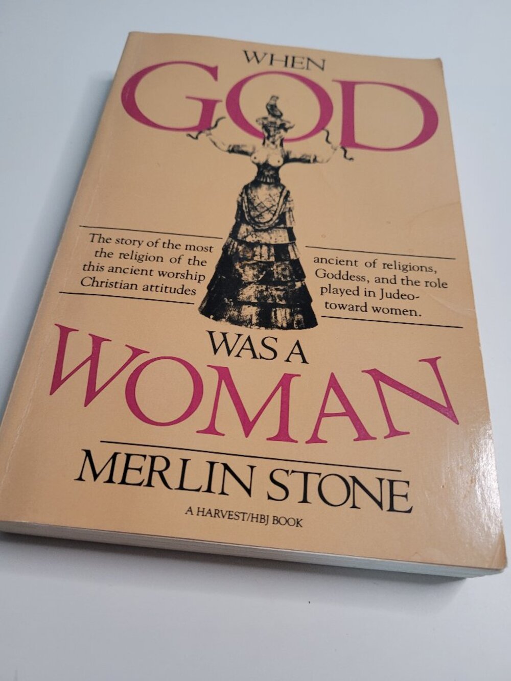 When God Was a Woman Merlin Stone Vintage Feminist Spirituality Paperback